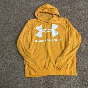 Under Armour Rival Fleece Big Logo Hoodie in Rise Yellow